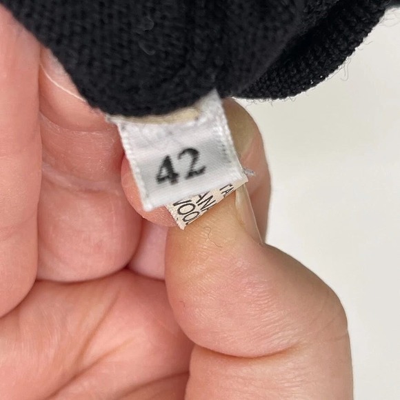 Zanone Womens Wool Crew Neck Sweater Black Quiet Luxury Minimalist Capsule Sz 42 - Picture 10 of 12